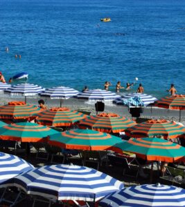 umbrellas, sea, vacation