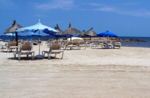 beach, sunshades, parasols
