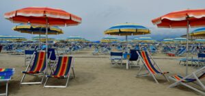 parasol in seashore
